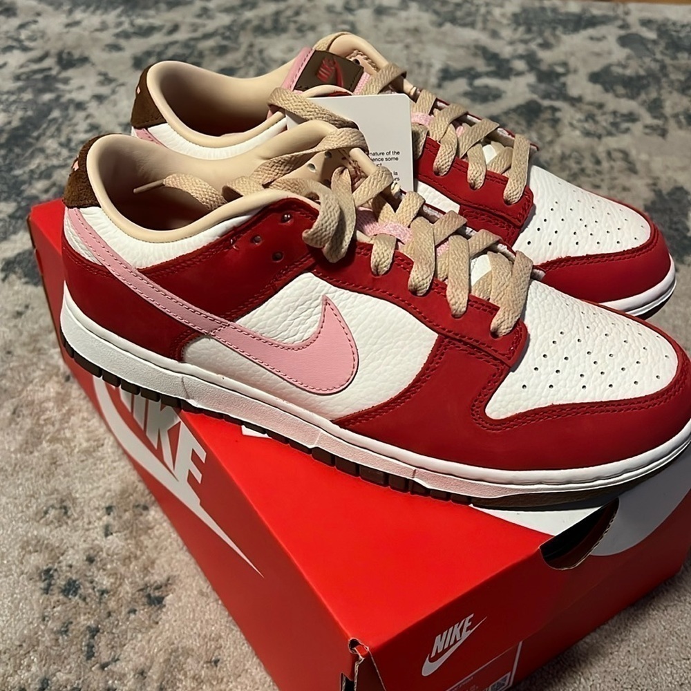 Nike Dunk Low Sail And Sport Red NWT
